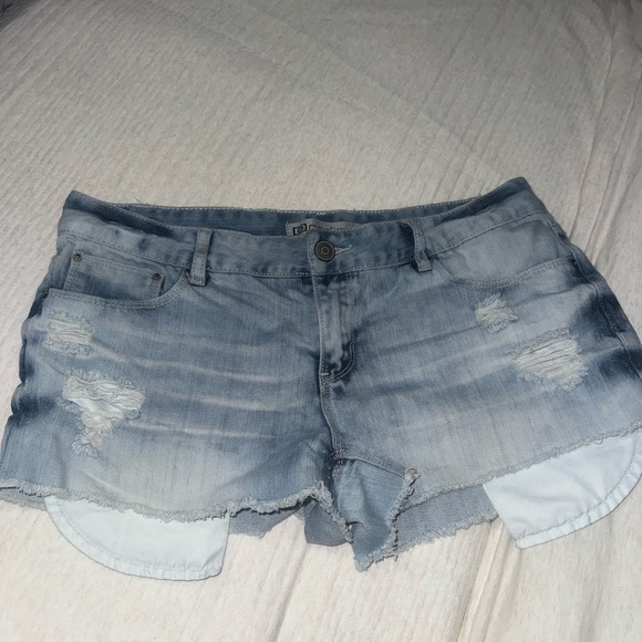 Paradise Pants - Light Blue Distressed Jean Shorts for Women
